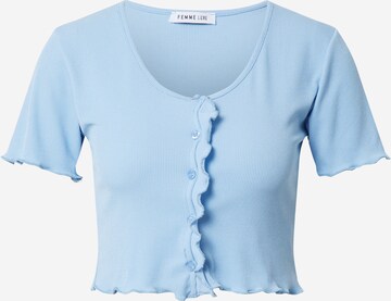 T-shirt 'Bria' Femme Luxe en bleu : devant