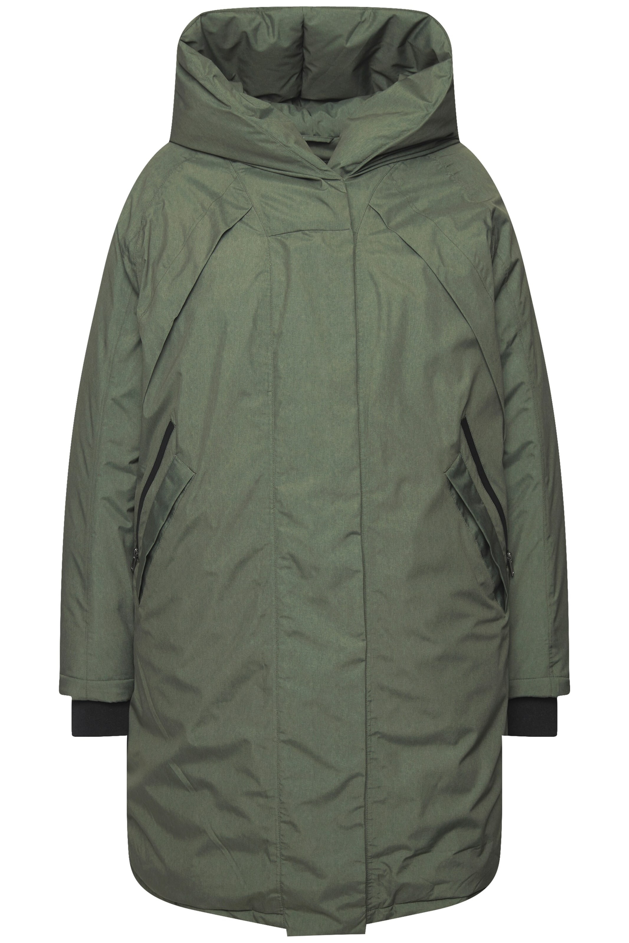 Ulla Popken Mantel in Grün: Vorderseite