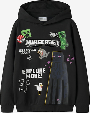 Sweat 'NKMJu Minecraft' NAME IT en noir : devant