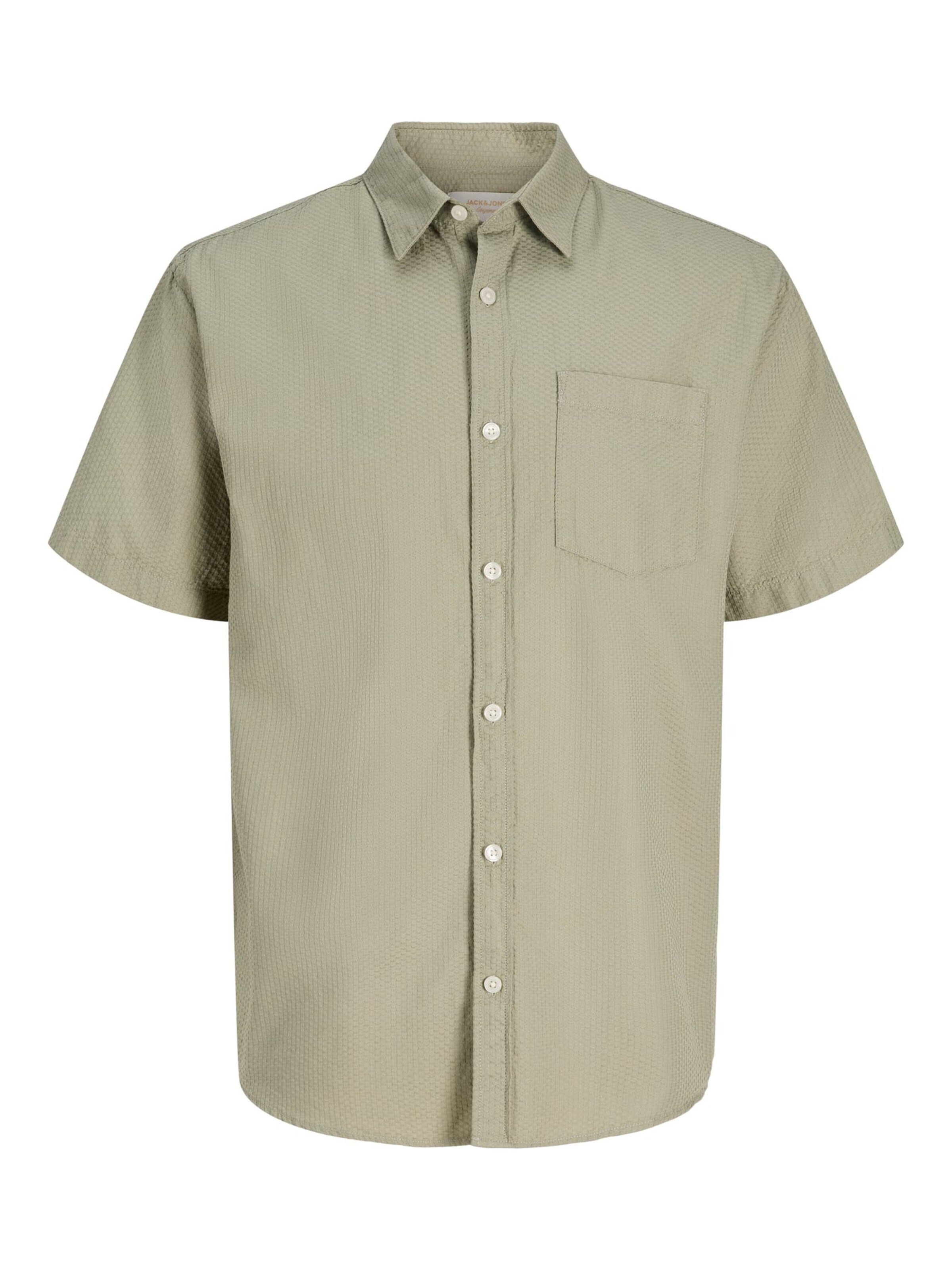 JACK & JONES Button Up Shirt 'nantucket' in L in Olive, Item view