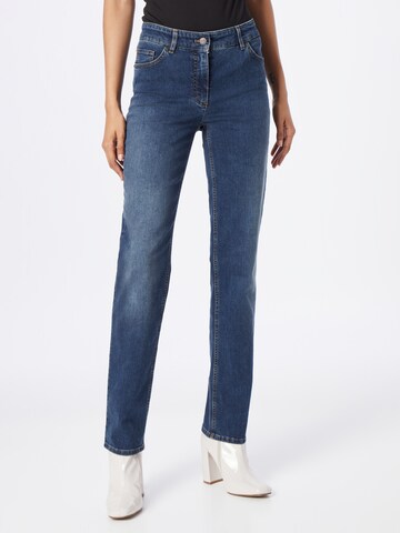 GERRY WEBER Slimfit Jeans in Blauw: voorkant