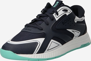 BOSS Black Låg sneaker 'Titanium' i blå: framsida