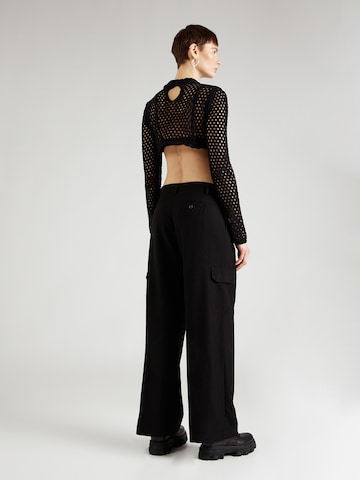 Wide leg Pantaloni cargo di Gina Tricot in nero