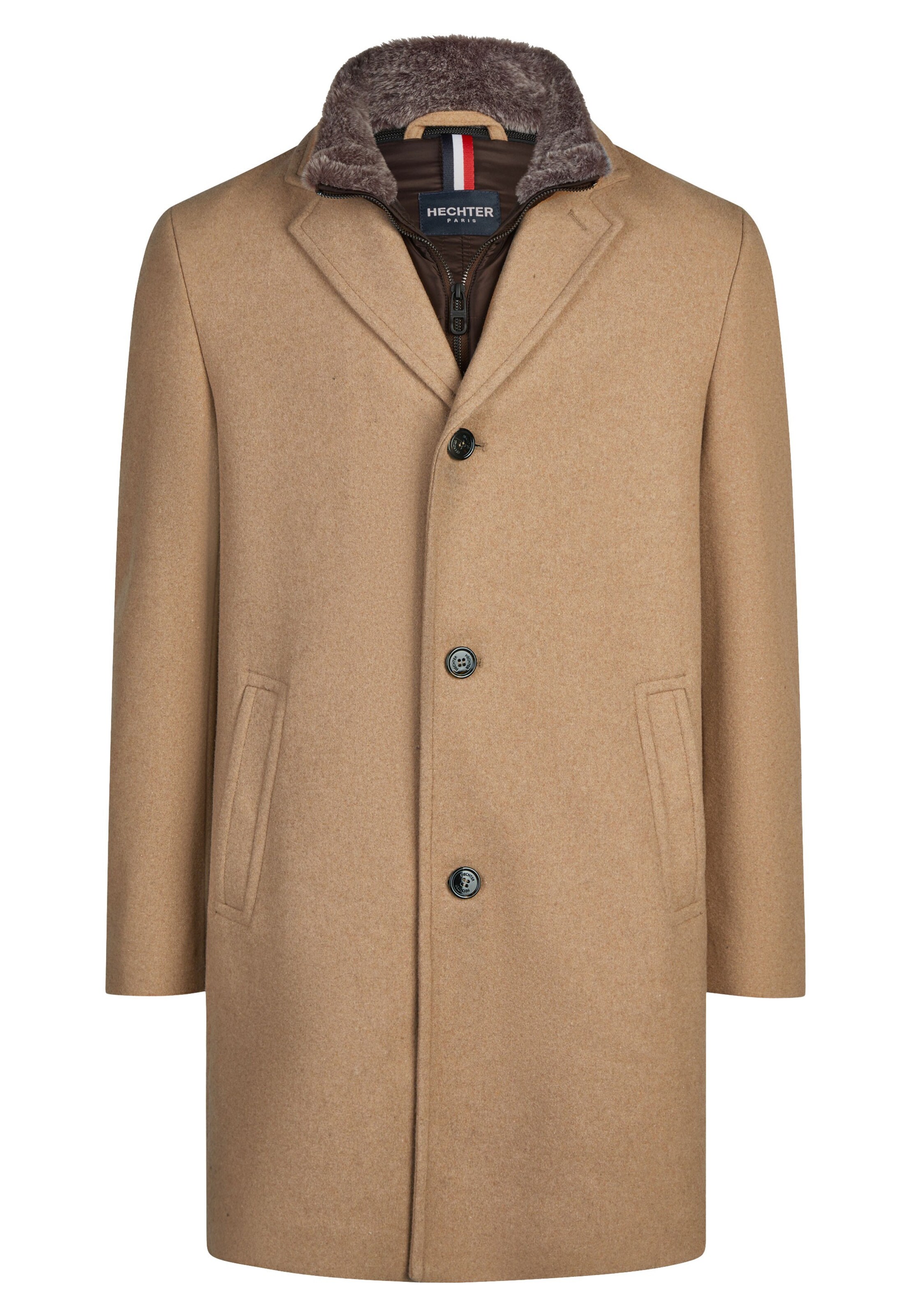 HECHTER PARIS Between-Seasons Coat 'Elegant' in Brown: front