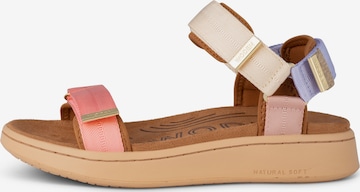 WODEN Sandaal 'Line' in Beige: voorkant