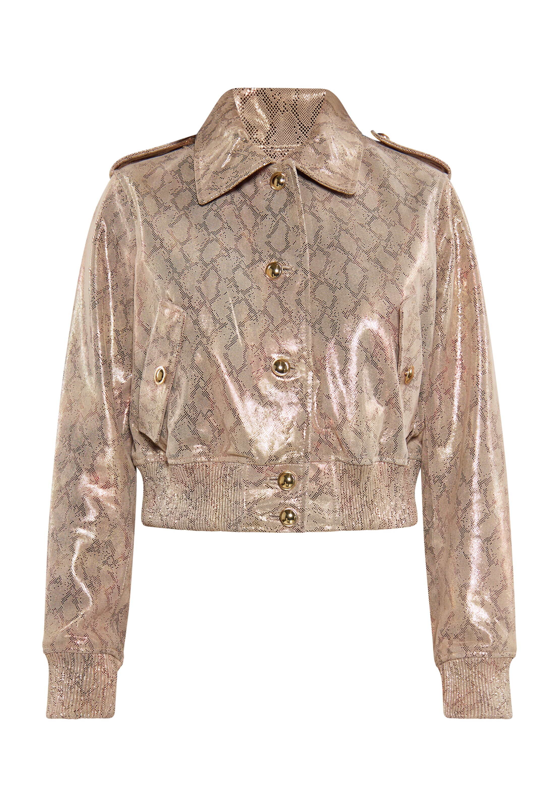 faina Φθινοπωρινό και ανοιξιάτικο μπουφάν σε χρυσό: μπροστά