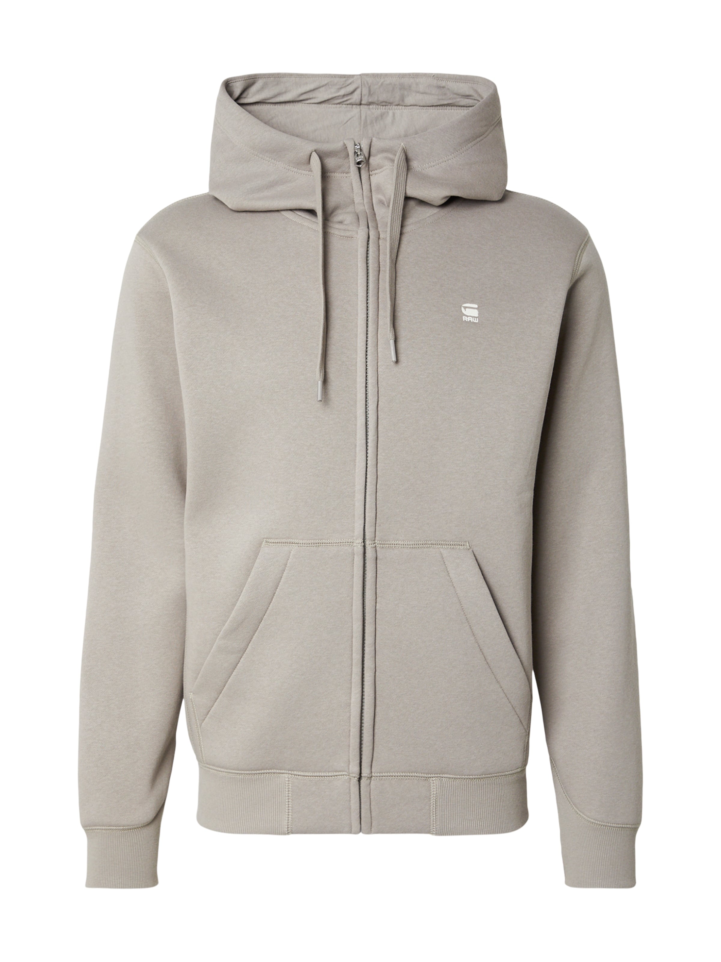 G-STAR Sweatjacke 'Premium Core' in Grau: Vorderseite