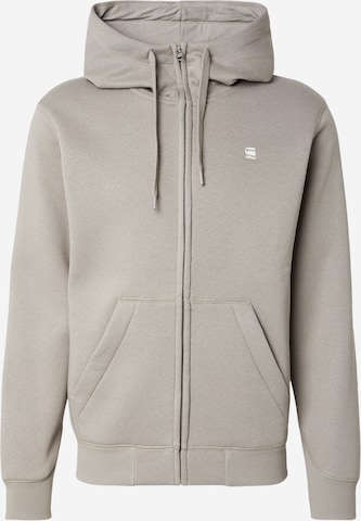 G-STAR Sweatjacke 'Premium Core' in Grau: Vorderseite