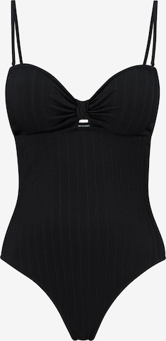 Shiwi Bandeau Badeanzug 'Zia' in Schwarz: predná strana