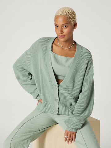 A LOT LESS Knit Cardigan 'Adena' in Green: front