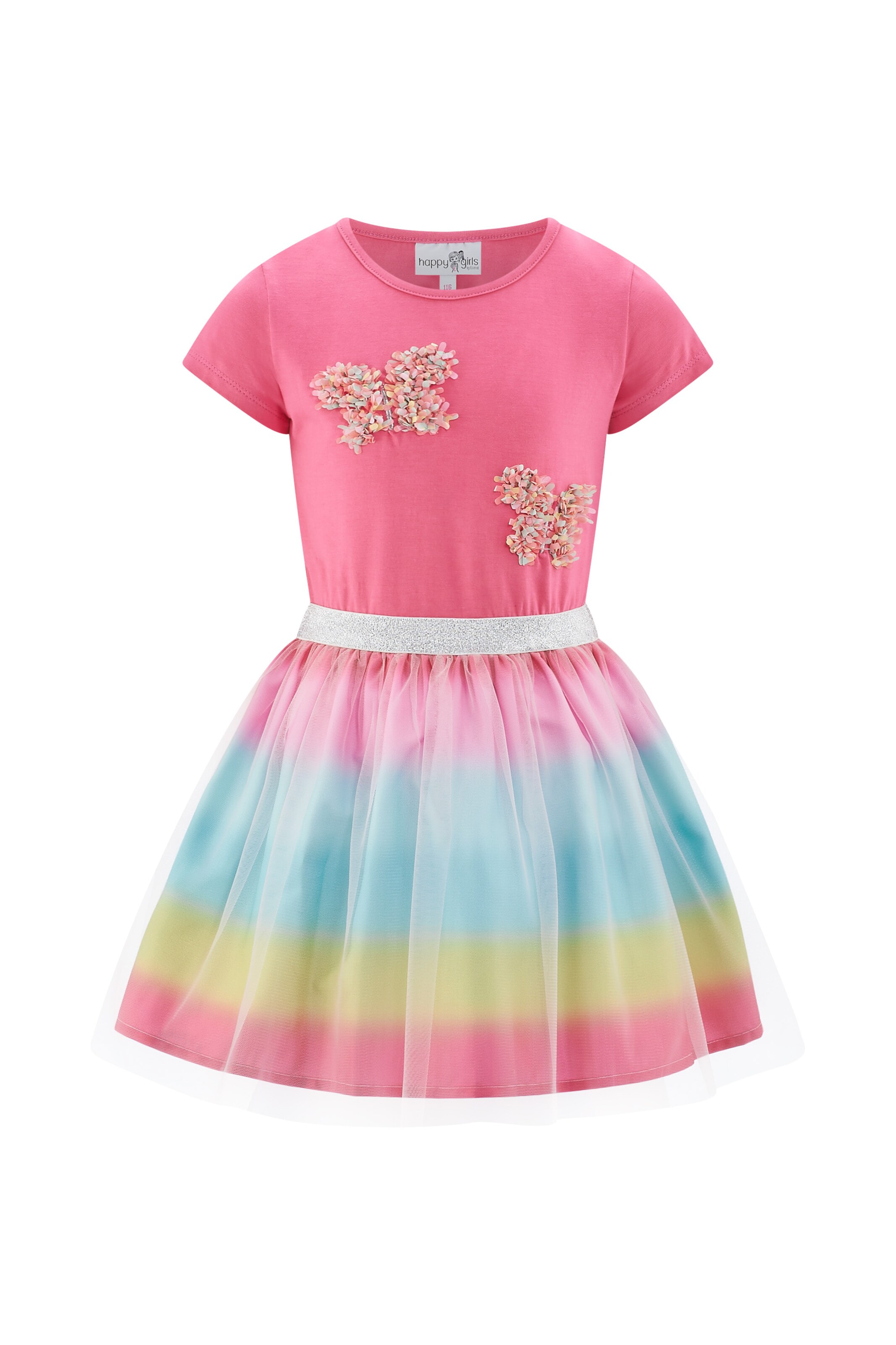 happy girls - Vestido em rosa: frente
