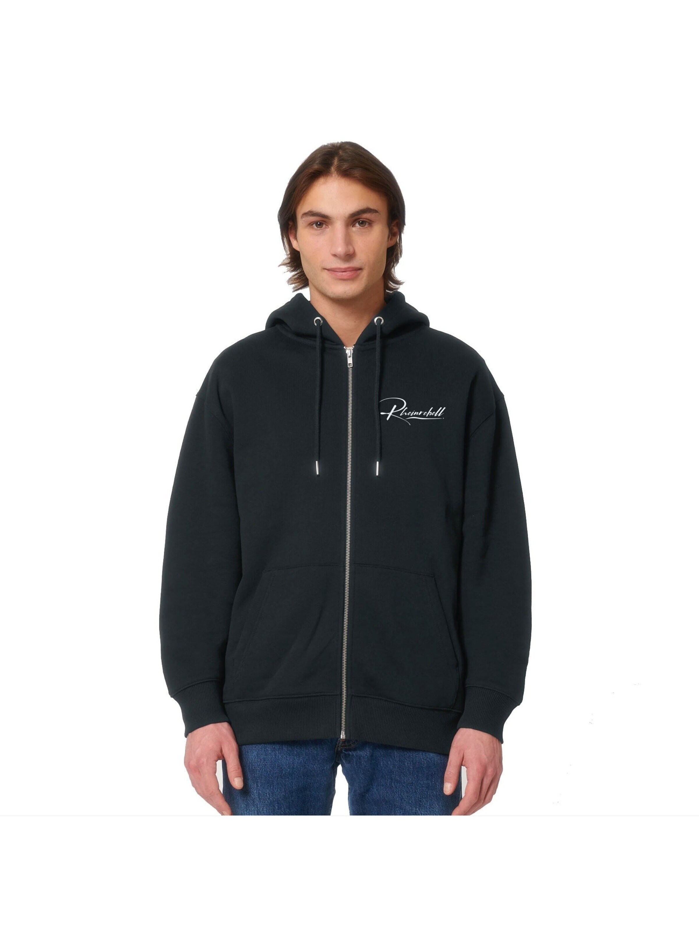 Rheinrebell Sweat jacket in Black: front