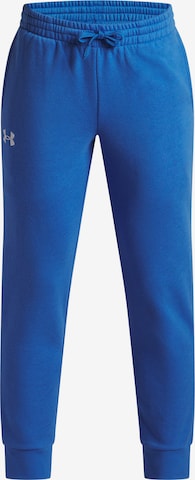 UNDER ARMOUR Workout Pants 'Rival' in Blue: front