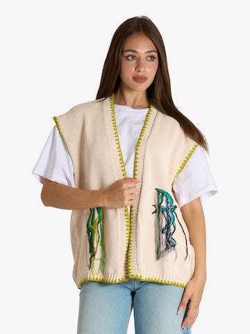 Gilet AKEP en beige : devant