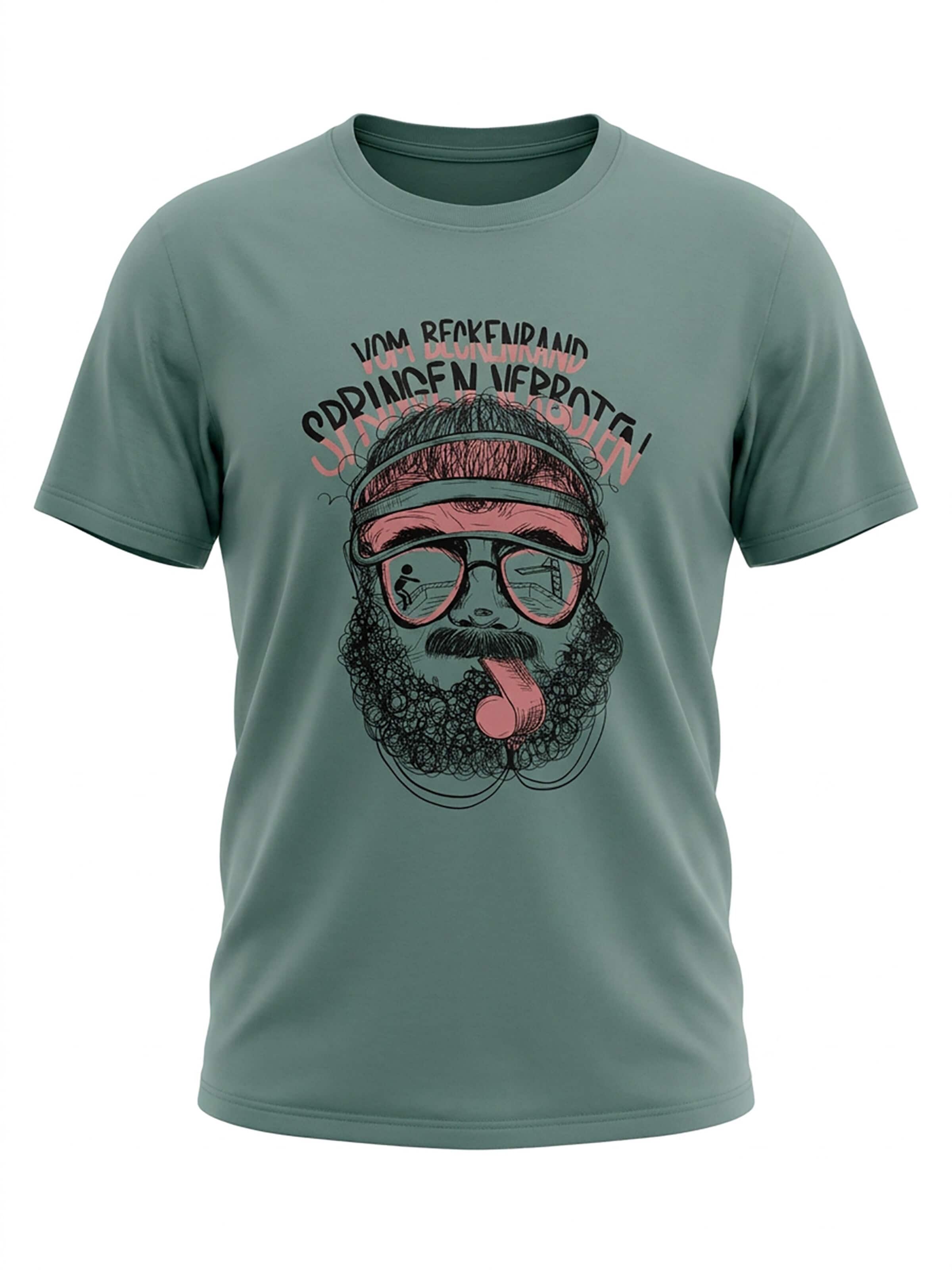 karlskopf Shirt 'BADEMEISTER' in Green: front