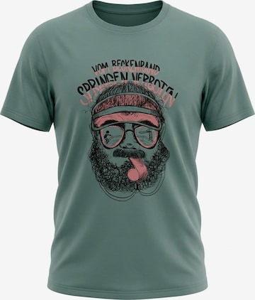 karlskopf Shirt 'BADEMEISTER' in Grün: Vorderseite