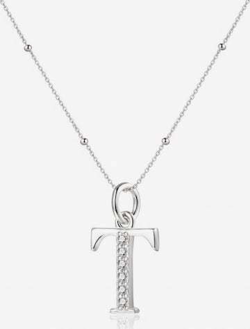 Hey Happiness - Cadena 'Letter T' en plata: frente
