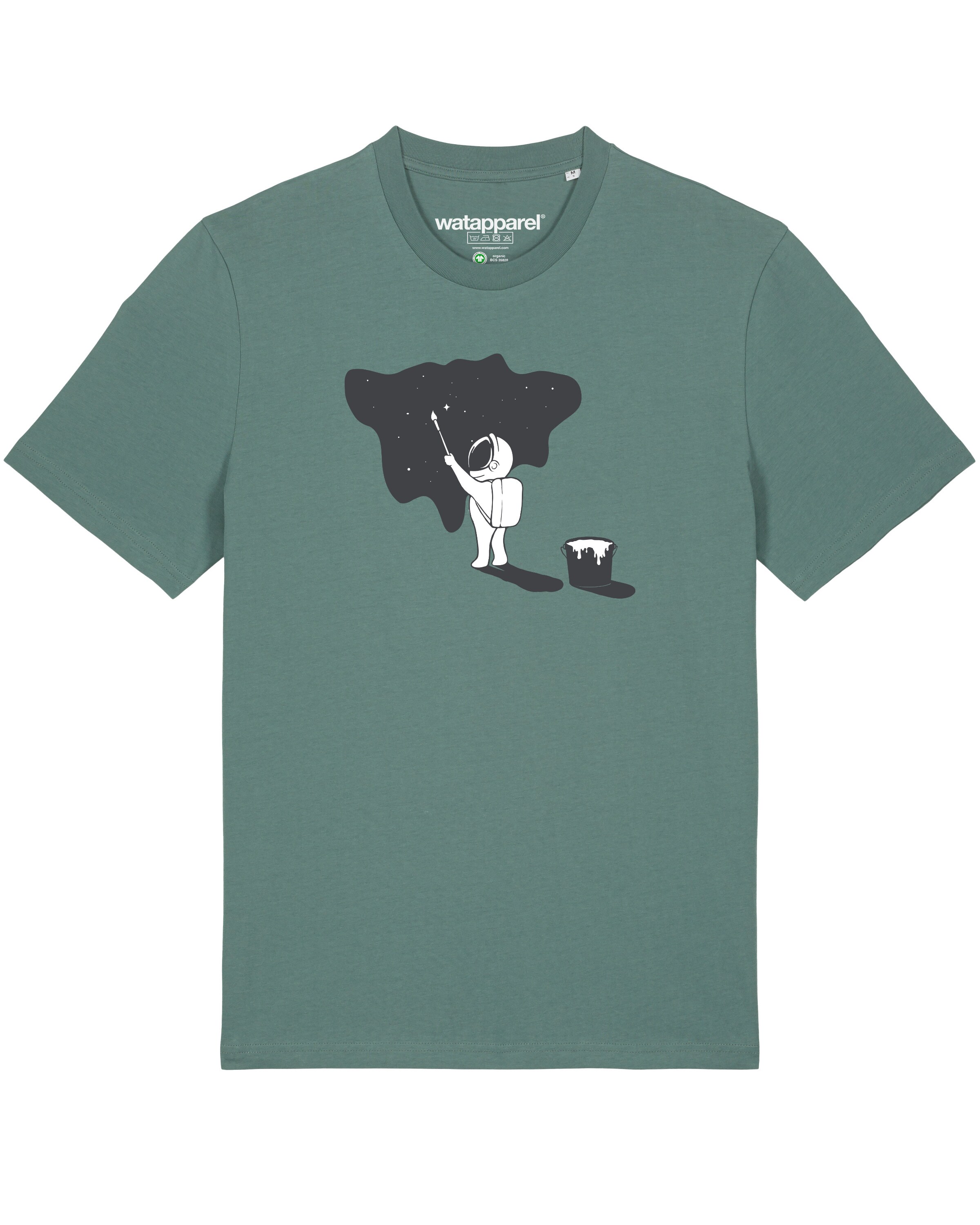 Watapparel Shirt 'Painting space' in Grün: Vorderseite