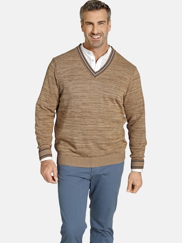 Charles Colby Pullover ' Earl Quinton ' in Braun: predná strana