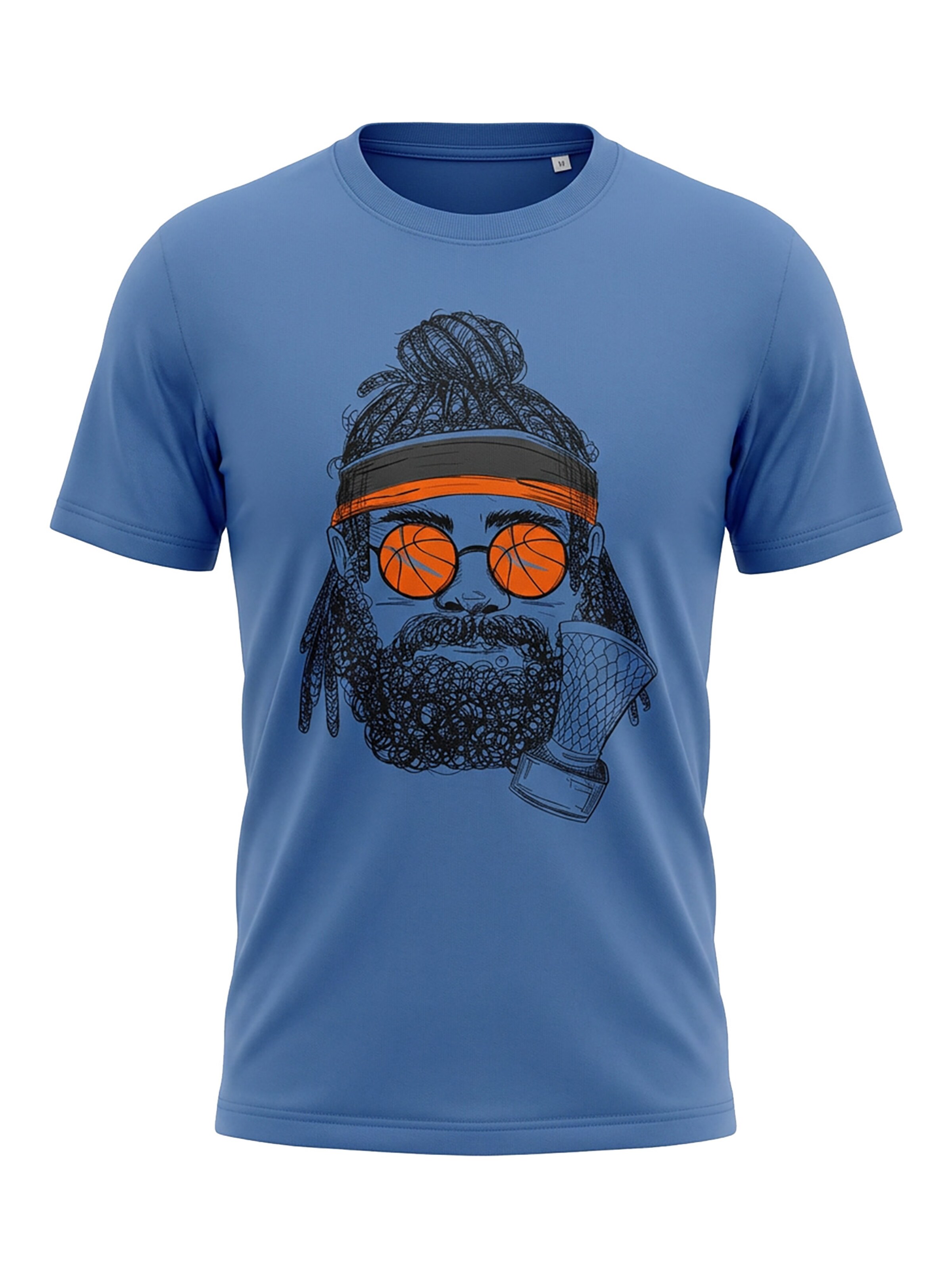 karlskopf Shirt 'BASKETBALLER' in Blue: front