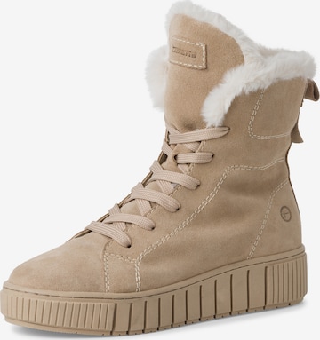 Tamaris Veterlaarsjes in Beige: voorkant