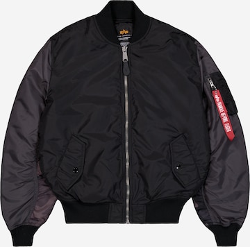 juoda ALPHA INDUSTRIES Demisezoninė striukė 'MA-1': priekis
