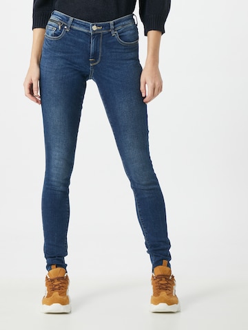 Skinny Jean 'Lisa' ONLY en bleu : devant