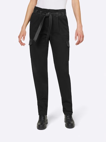 Regular Pantalon cargo heine en noir : devant