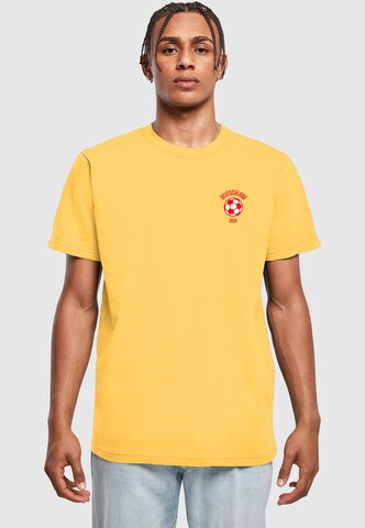 Mister Tee Shirt 'Football Bear' in Yellow