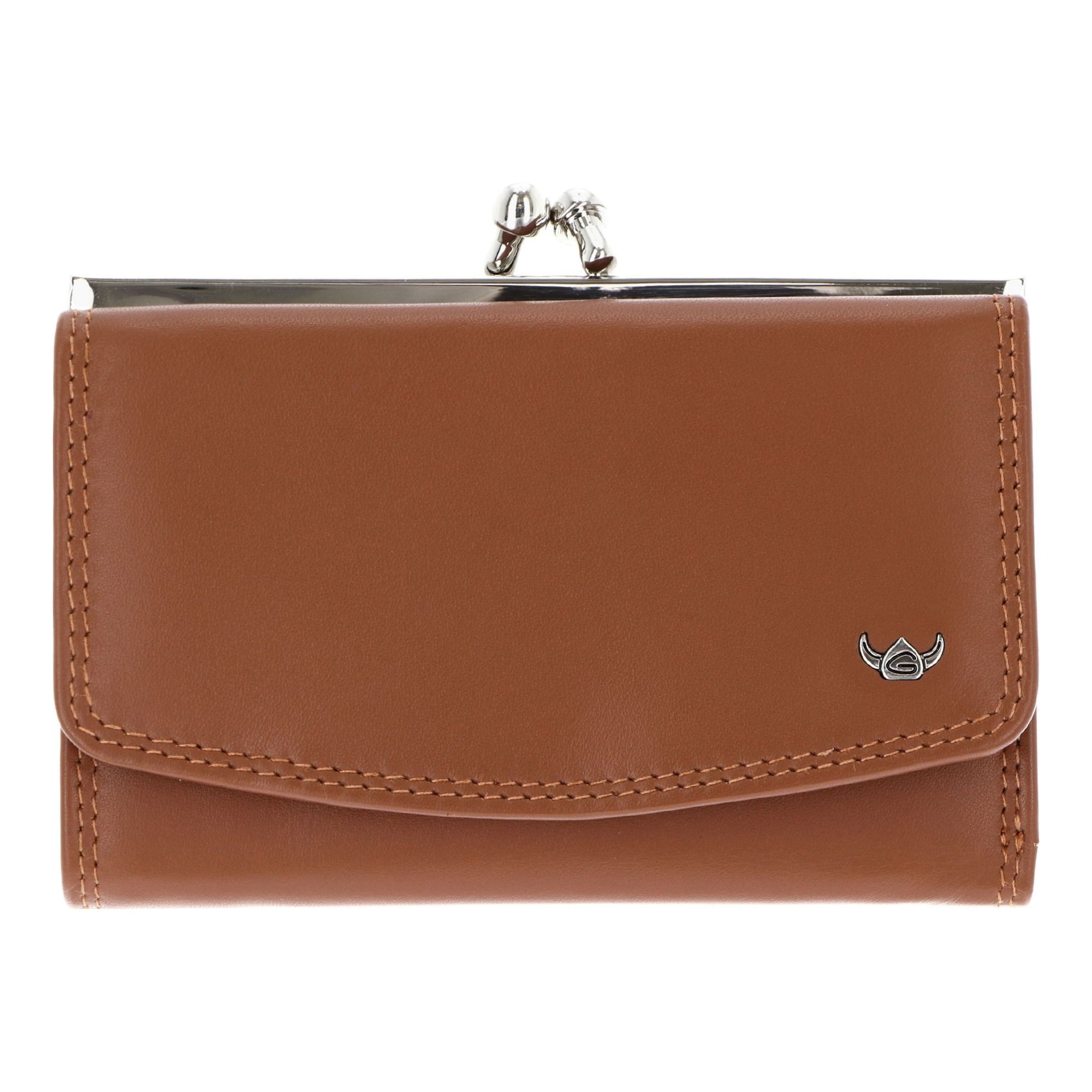 Porte-monnaies 'Polo' GOLDEN HEAD en marron : devant