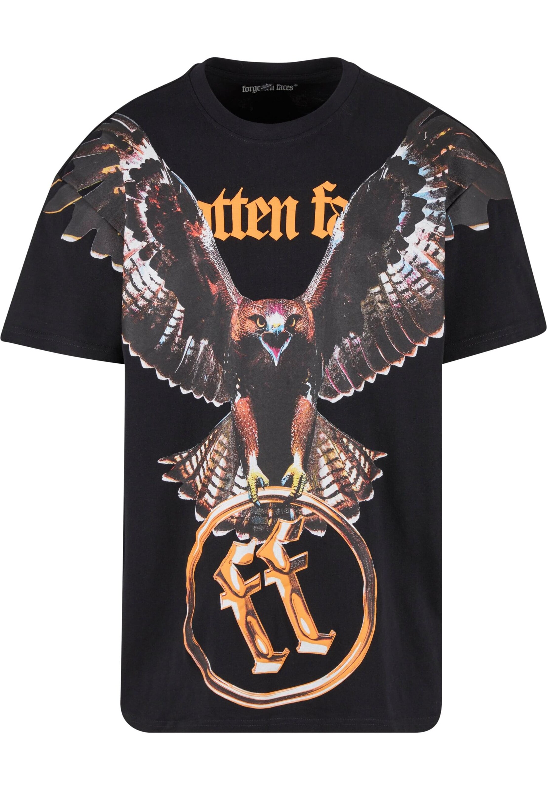 T-Shirt 'Head On Hawk' Forgotten Faces en noir : devant