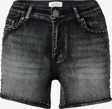 KOROSHI Slimfit Farkut värissä musta: etupuoli