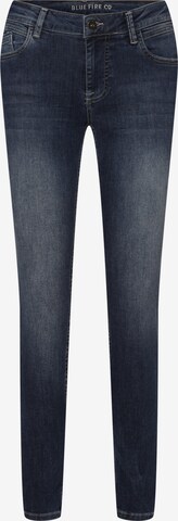 Blue Fire Slimfit Jeans in Grijs: voorkant