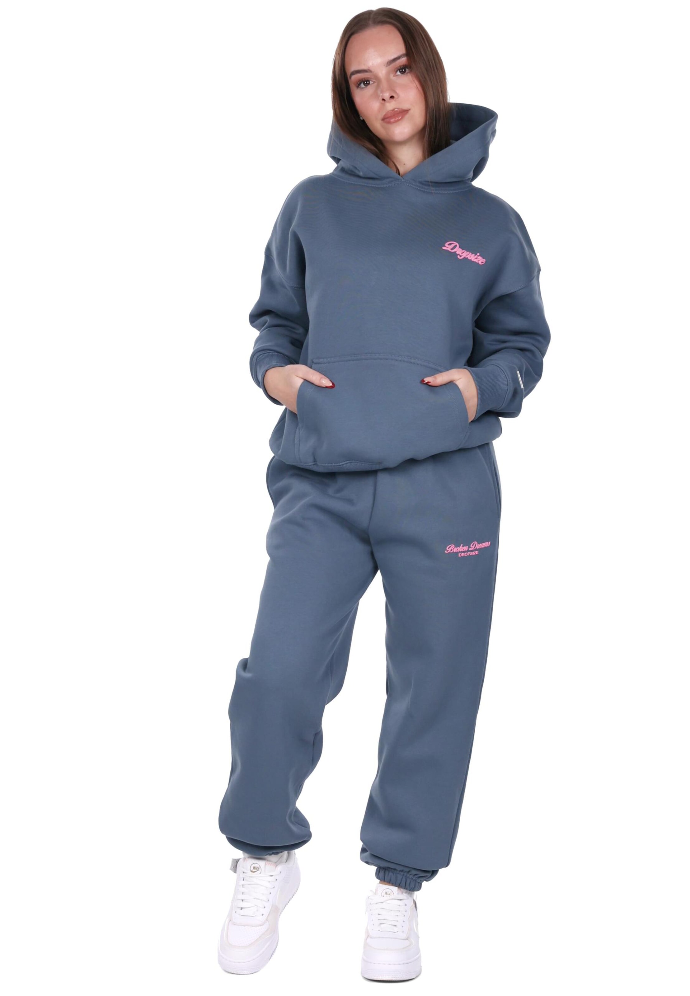 Dropsize Tapered Functionele broek 'Broken Dreams' in Blauw