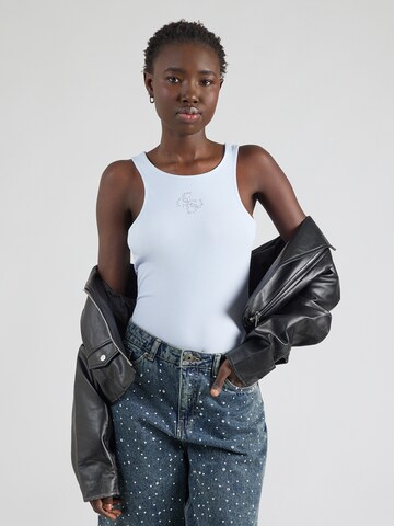 GUESS - Top 'GUENDALINA' em azul: frente