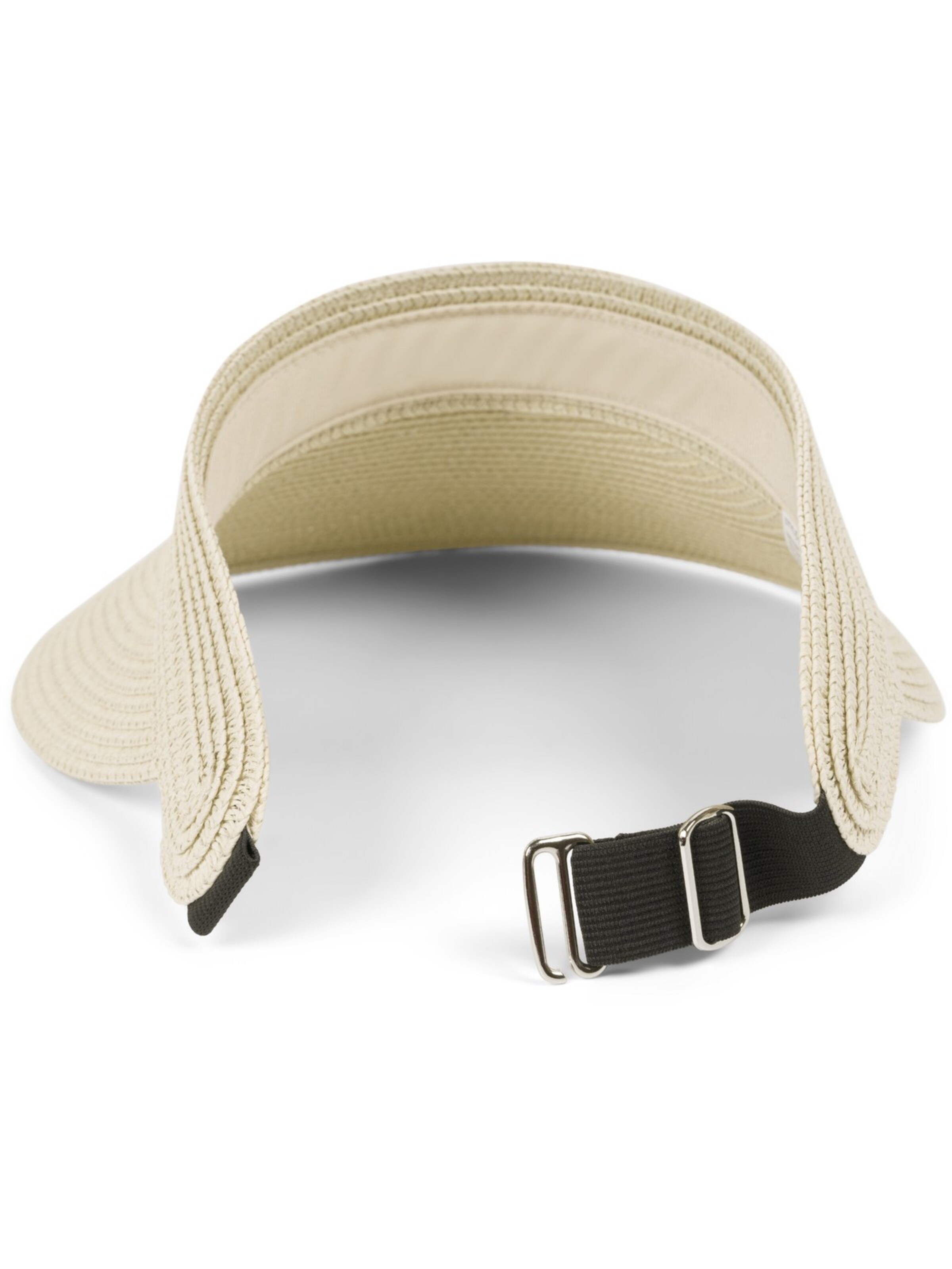 styleBREAKER Cap 'Papierstroh Visor Cap Einfarbig' in Beige