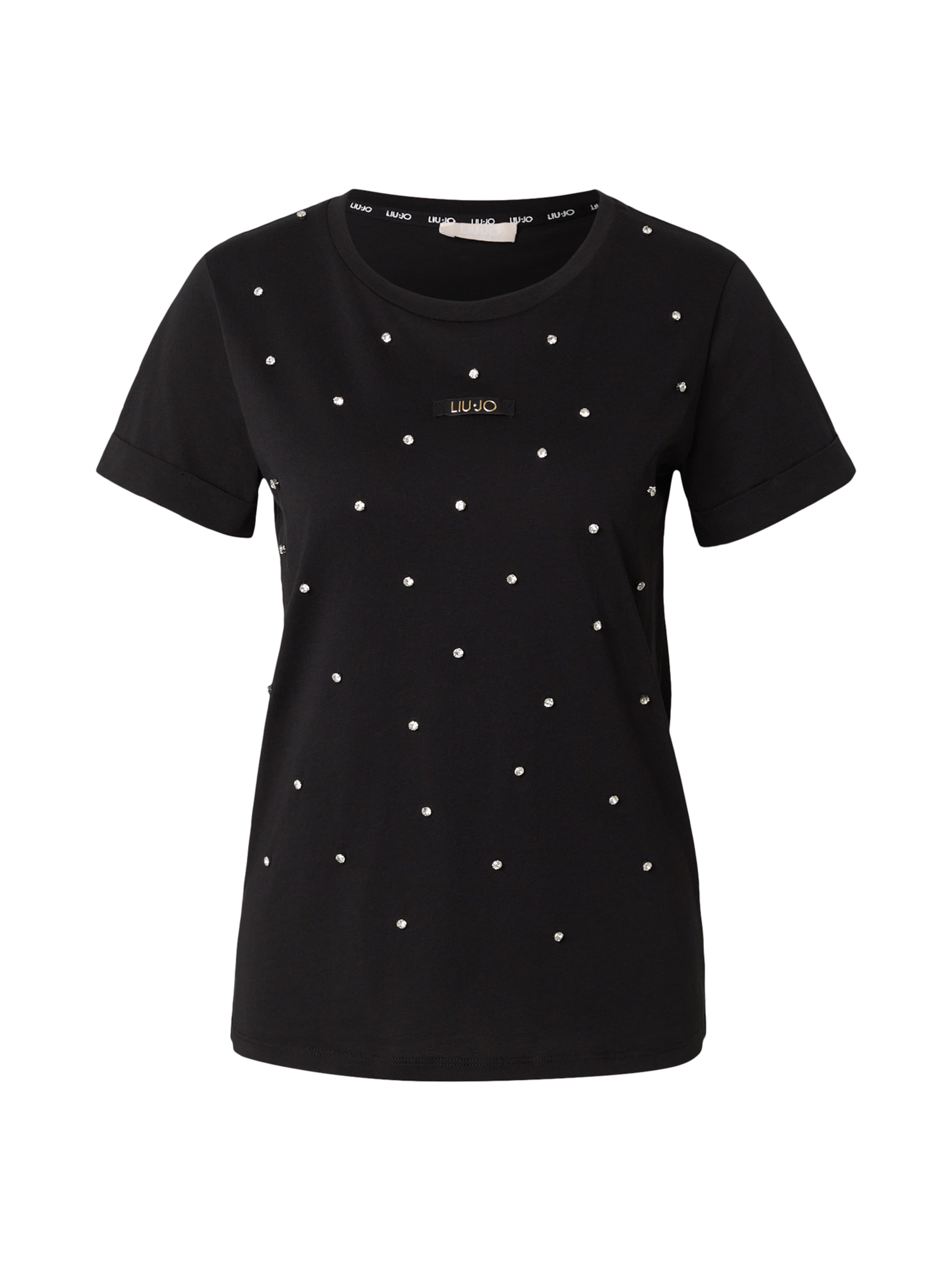 Liu Jo Μπλουζάκι 'ECS' σε μαύρο: μπροστά