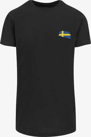 T-Shirt 'Sweden Schweden Flagge' F4NT4STIC en noir : devant
