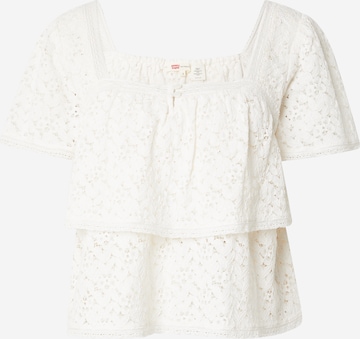 LEVI'S ® Blus 'Dom Ss Lace Blouse' i vit: framsida