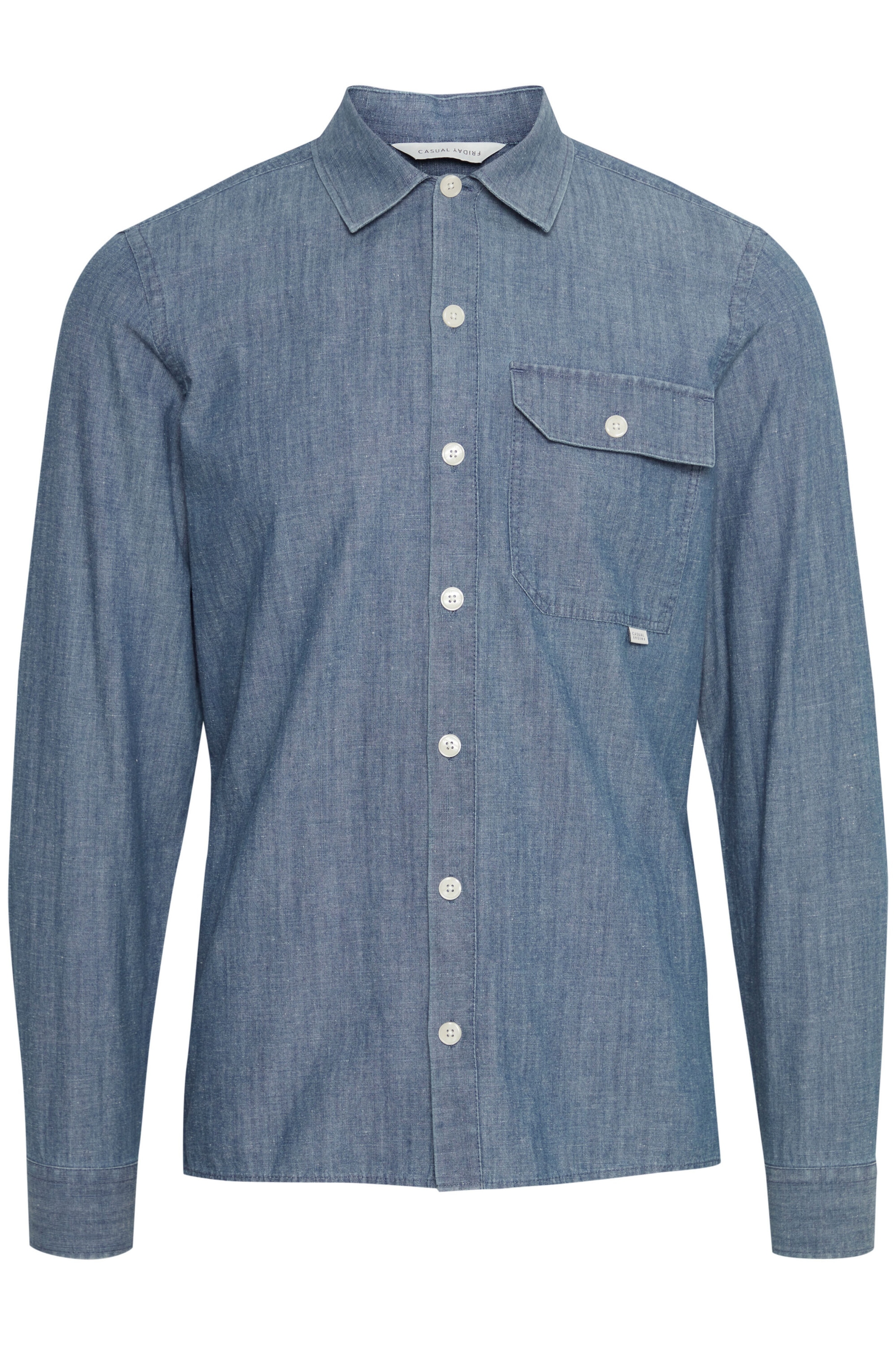 Casual Friday Regular fit Overhemd 'Anton' in Blauw: voorkant