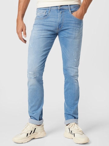 Slimfit Jeans de la REPLAY pe albastru: față