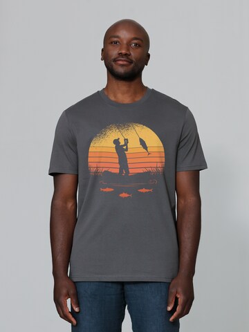 Watapparel Shirt ' Angler ' in Grey: front