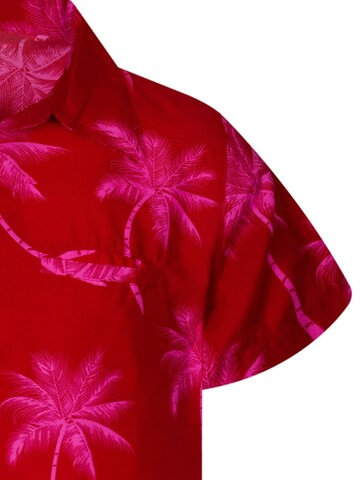 King Kameha Shirt 'Palmshadow'‌‌‌‌‌ in Pink