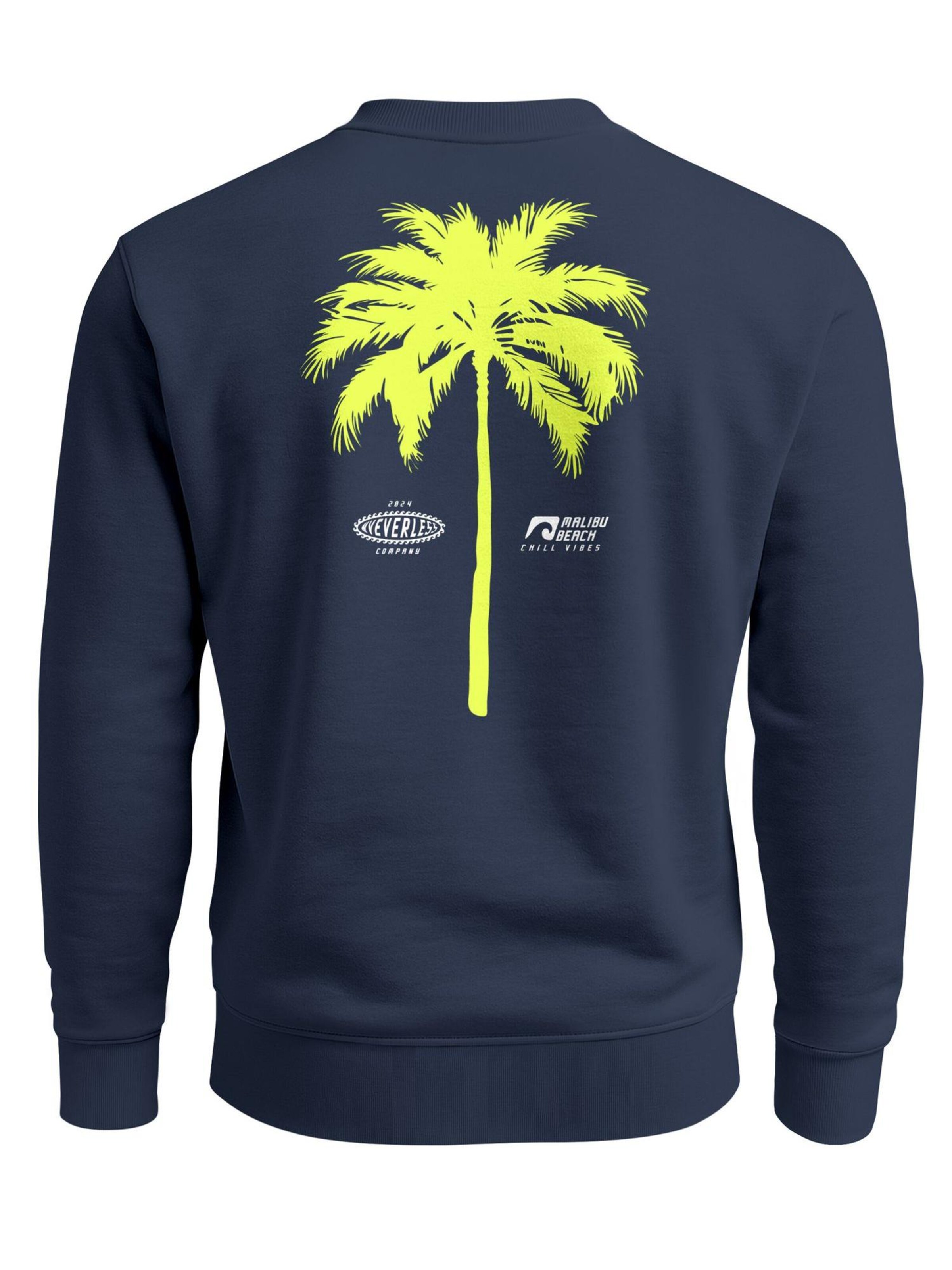 Neverless Sweatshirt 'Palme'‌‌‌‌‌‌‌ in Blau