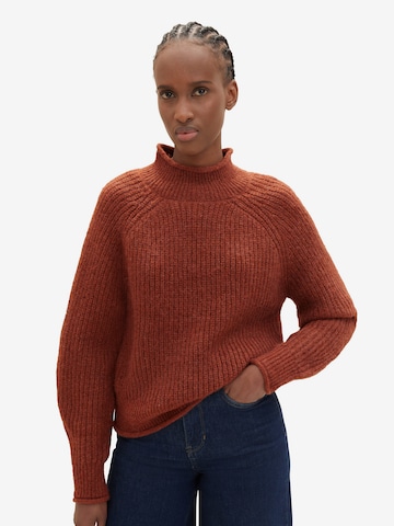 TOM TAILOR DENIM Pullover in Rot: predná strana