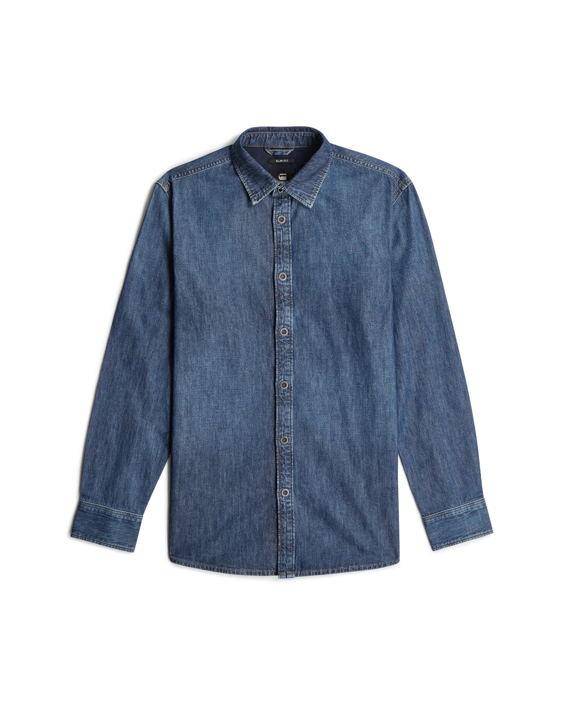 G-STAR Regular fit Button Up Shirt in Blue: front