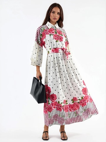 MSN Collection Sukienka w kolorze brązowy: przód