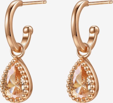 Hey Happiness - Pendientes 'January Birthstone' en oro: frente