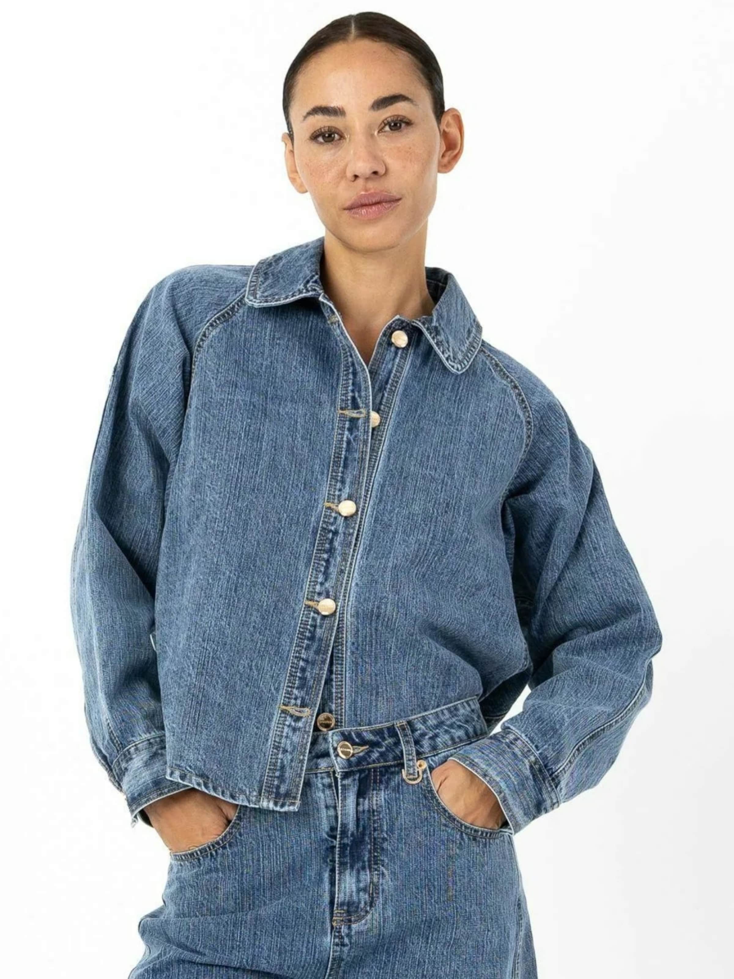 T-shirt ' Denim ' Coster Copenhagen en bleu : devant