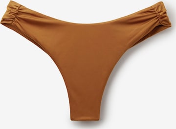 CALZEDONIA Bikini Bottoms 'Shiny Satin' in Brown: front